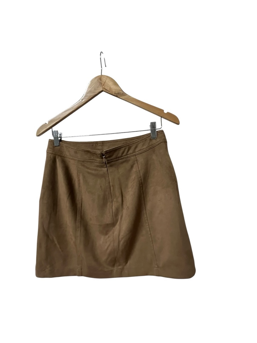 House of Harlow 1960 Faux Suede Brown button down Mini Skirt S - Picture 2 of 5